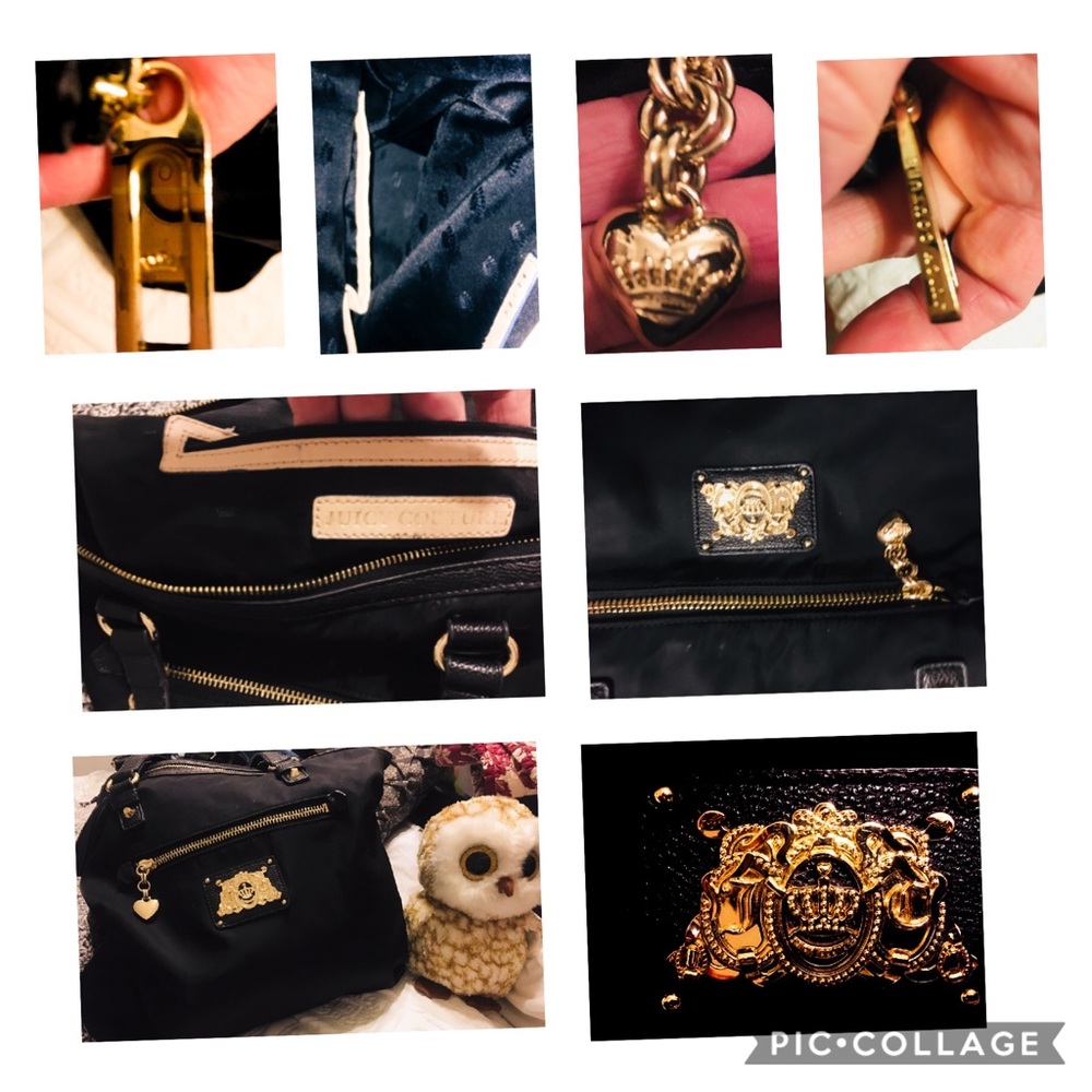 Juicy Couture handbag black and gold.